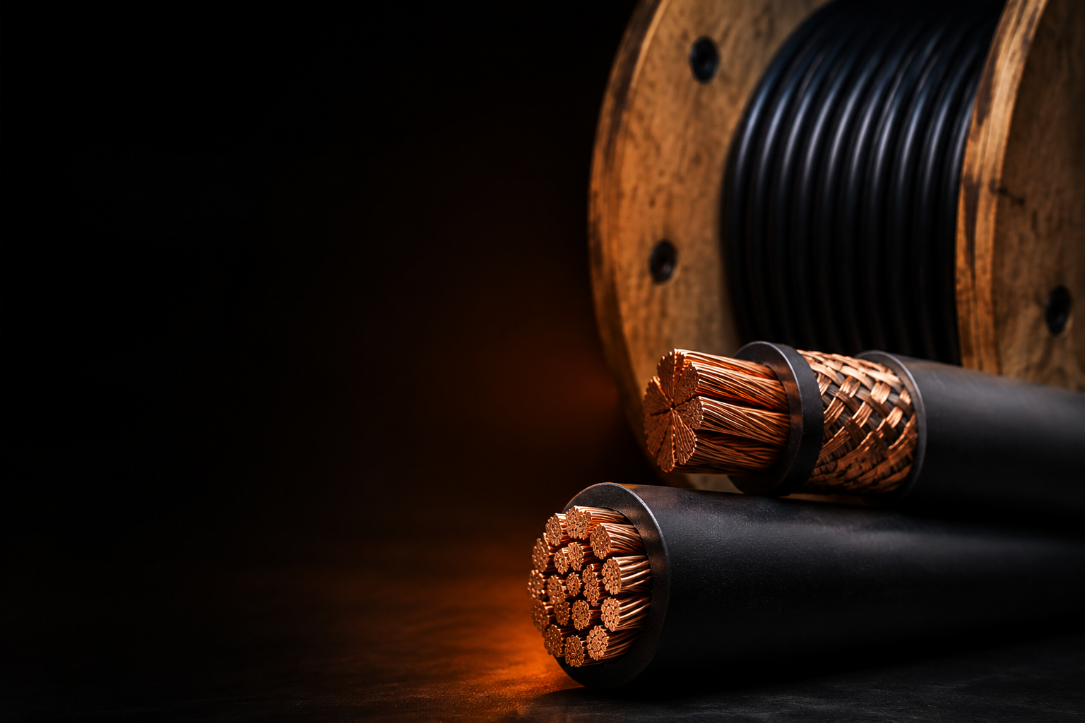 Cables de potencia con conductores de cobre, imagen ilustrativa